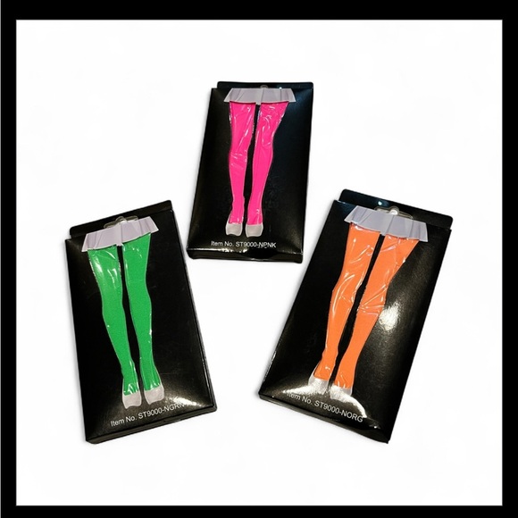 Neon Green, Pink, and Orange Tights Set - Picture 1 of 4